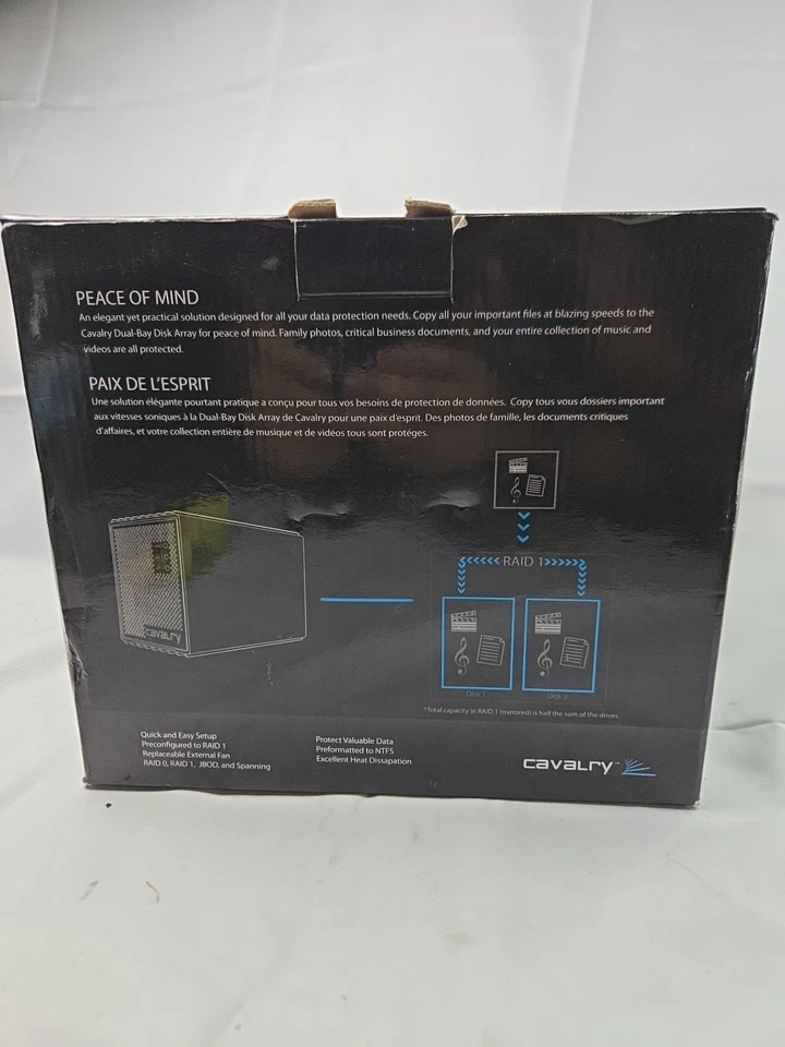 Cavalry Storage CADAZB0011420 USB/eSATA 2-Bay RAID Personal Disk Array BRAND NEW - Image 4 of 4