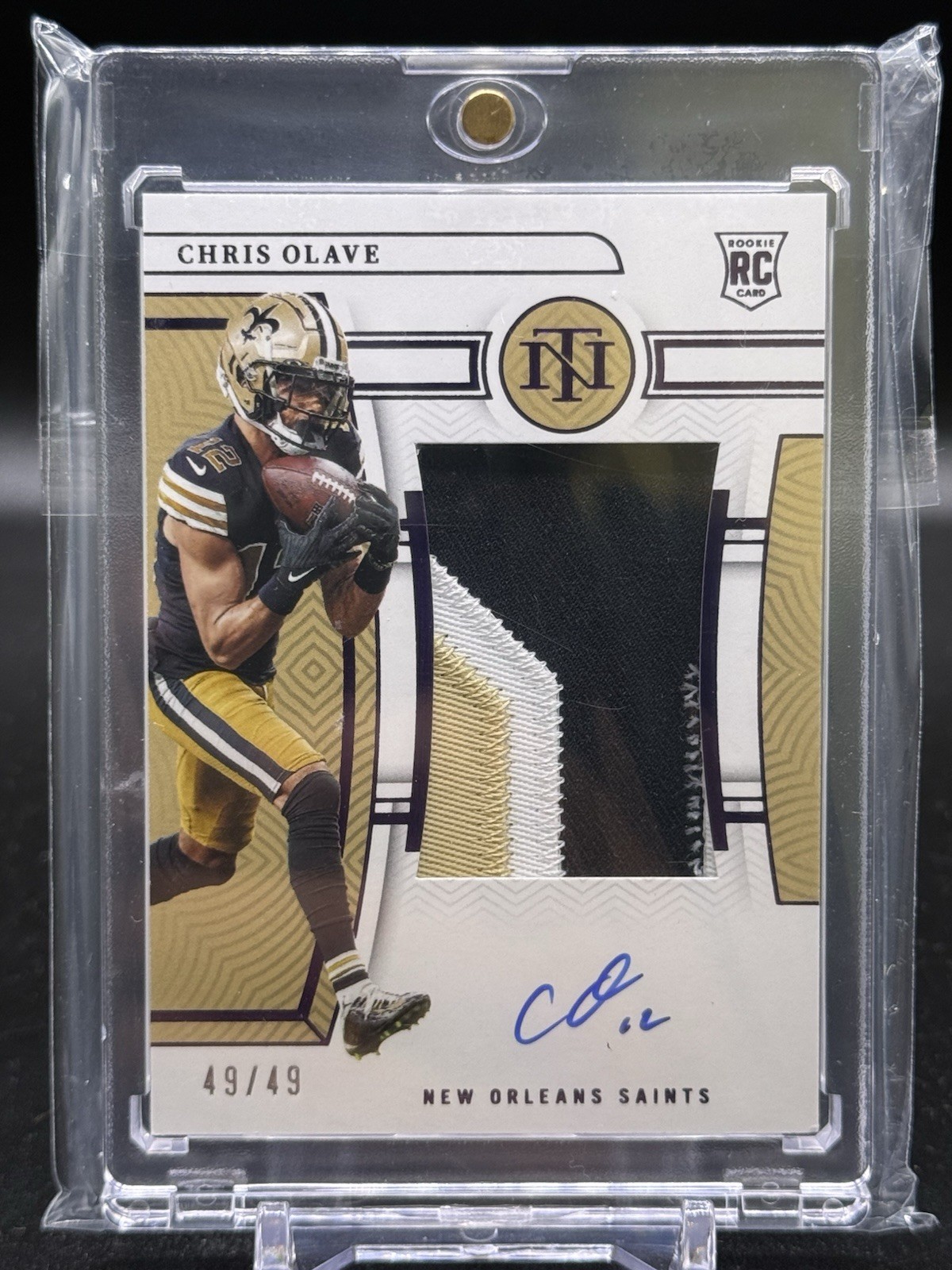2022 National Treasures #167 Chris Olave RPA Patch Auto /49 Saints RC 🔥