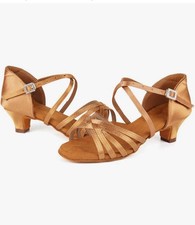 Girls' Ballroom Latin Tango Salsa Dance Shoes, Size 3