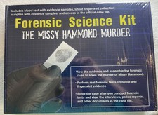 NEW Crime Scene Forensic Science Kit The Missy Hammond Murder Mystery Game SOLVE