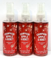 3 BATH  BODY WORKS CHAMPAGNE APPLE HONEY FRAGRANCE MIST SPRAY TRAVEL SIZE 3OZ