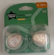 Tommee Tippee Cherrynight Pacifiers For 6-18m Glows In The Dark, New Sealed