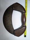 Vintage Curved Rocker Knife Metal Blade Dark Brown Wood Handle 8 in — photo 9