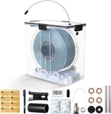 Filament Storage Box - 1 Pack 4L 3D Printer Filament Container with 1 Hygrometer