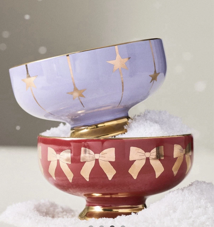 NUEVO ANTHROPOLOGIE NYC BALLET NAVIDAD CASCANUECES CUENCO DE NUECES ARCOS ROJOS PLATO DE BARATIJA Foto 3 de 4