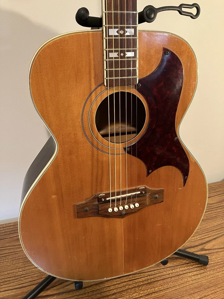 National N710 Western 1967 Natural With Sunburst Back And Sides Acoustic Guitar - Image 3 of 4