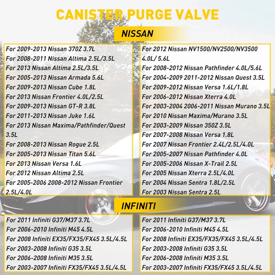 2 conjuntos para válvula solenóide de purga de vasilha Infiniti G35 G37 M35 QX56 EX35 FX35 FX45 - Imagem 4 de 4