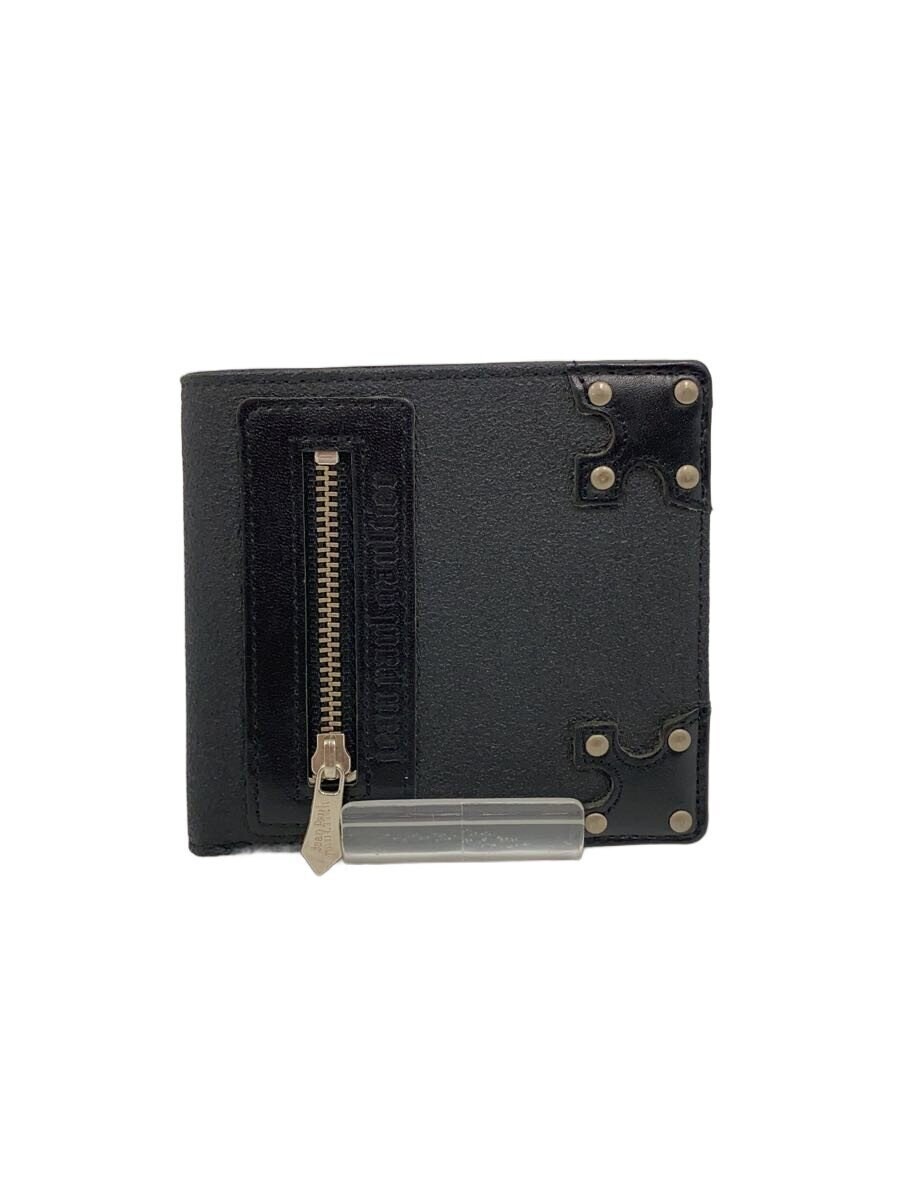 Jean Paul Gaultier Men's Leather Bifold Wallet in Black