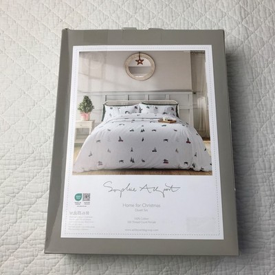 SOPHIE ALLPORT Queen Duvet Set Home For Christmas 200TC 100% Cotton Percale