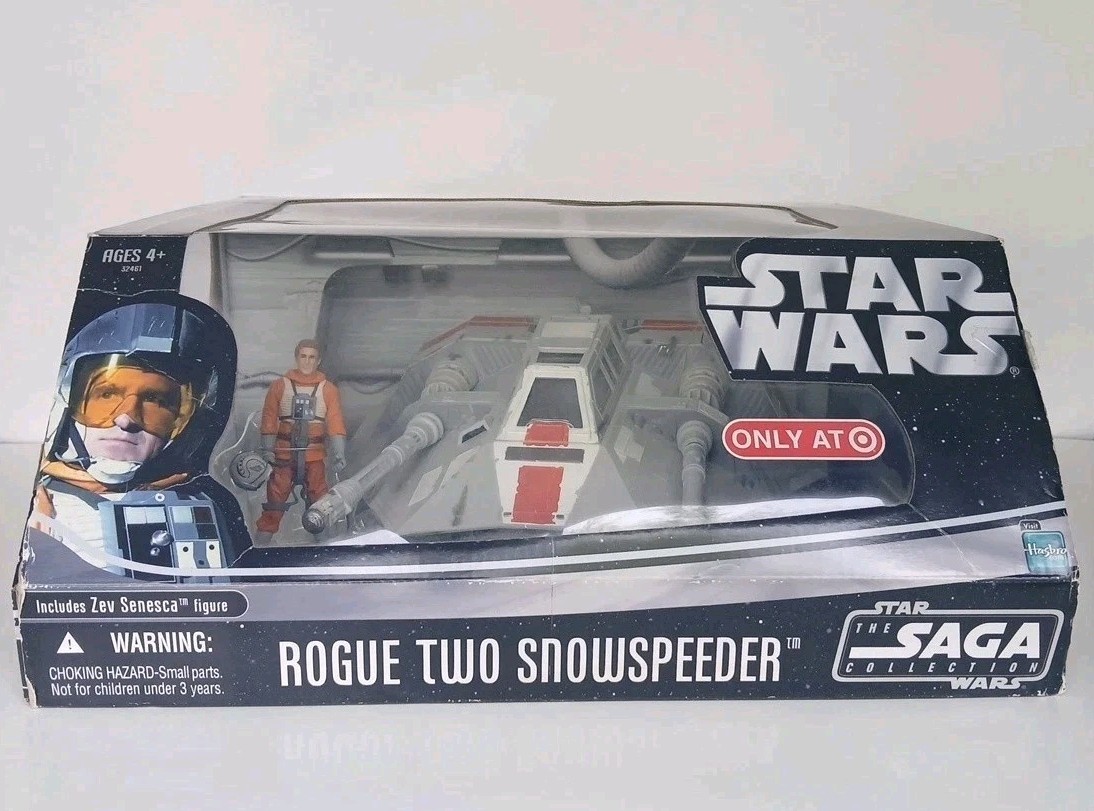 Star Wars SAGA Collection: Rogue Two Hoth Snowspeeder w/Zev Senesca figure 2006