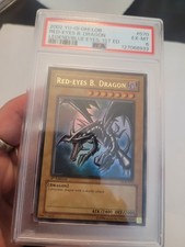 YU-GI-OH yugioh Red-Eyes B. Dragon LOB-070 Ultra Rare 1st Edition PSA6