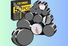 TRYMAG Ceramic Magnets, 5 Sizes - Crafts, Refrigerator