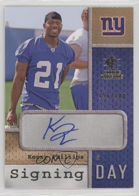 2008 SP Rookie Threads Signing Day 156/180 Kenny Phillips #SD-KP Auto RC 0a4v