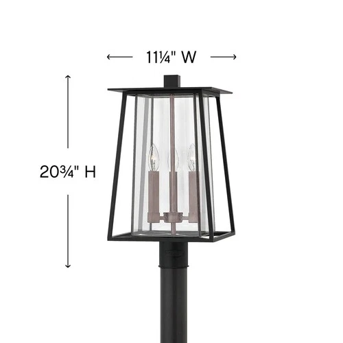 Hinkley Walker 20 3/4" High Black Outdoor Post Light - Picture 4 of 5