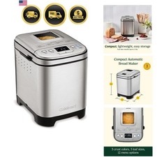 Bread Maker Machine, Stainless Steel, 12 Programs, Up to 2 lbs