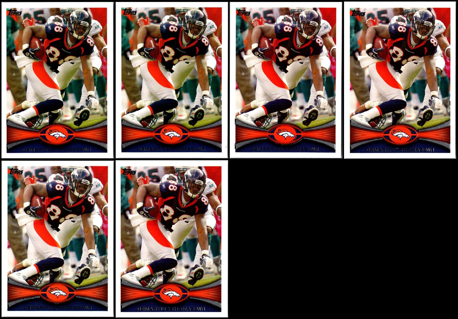 Topps Gold Demaryius Thomas (6) Card Lot - GOING, GOING… ALMOST GONE! DON’T W...
