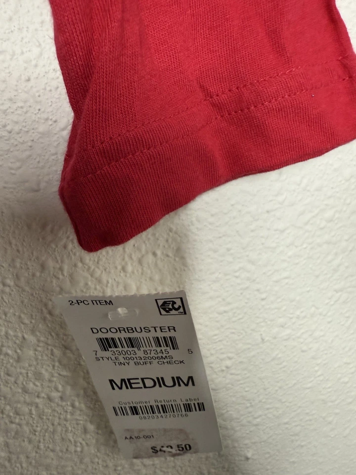 Precio de venta sugerido por el fabricante $49,50 conjunto de pijama de algodón Charter Club a cuadros pequeños talla M Foto 4 de 4