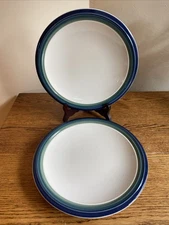 SET OF 4 Pfaltzgraff OCEAN BREEZE 10-3/8" Dinner Plates; USA Backstamp