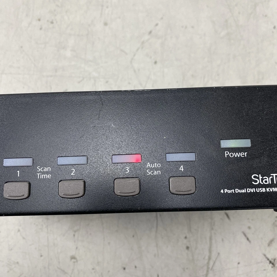 STARTECH.COM 4 PORT DUAL DVI USB KVM SWITCH WITH AUDIO SV431DD2DUA / NO PWR ADAP - Image 2 of 4