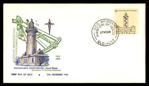 Mayfairstamps Australia 1968 Lighthouse Macquarie South Head First Day Cover aaw