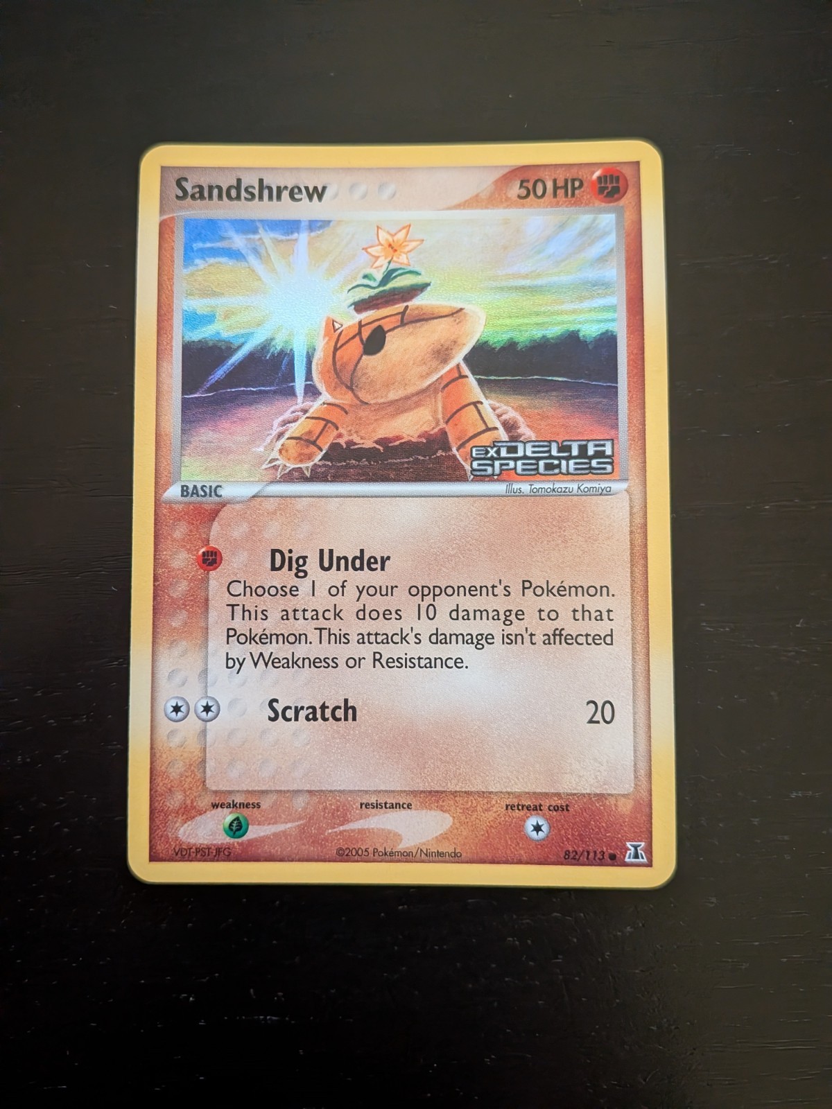 Sandshrew Reverse Holo Card 82/113 Delta Species Pokemon NM