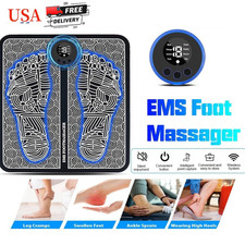 EMS Electric Foot Massager Mat Machine Muscle Stimulator Pad 8 Modes 19 Lvl Remo