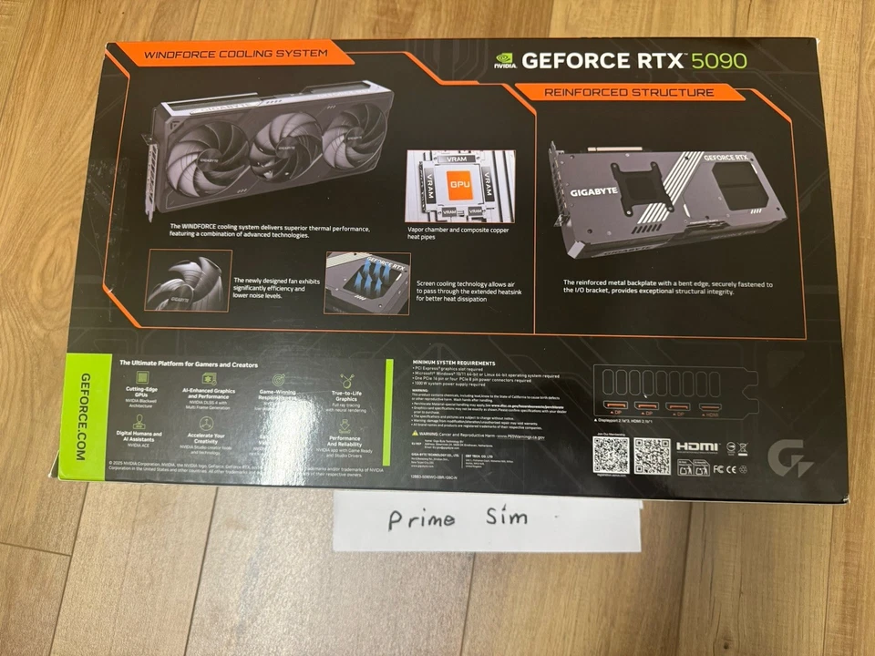 Gigabyte NVIDIA GeForce RTX 5090 Windforce 32G Graphics Card - Image 2 of 4