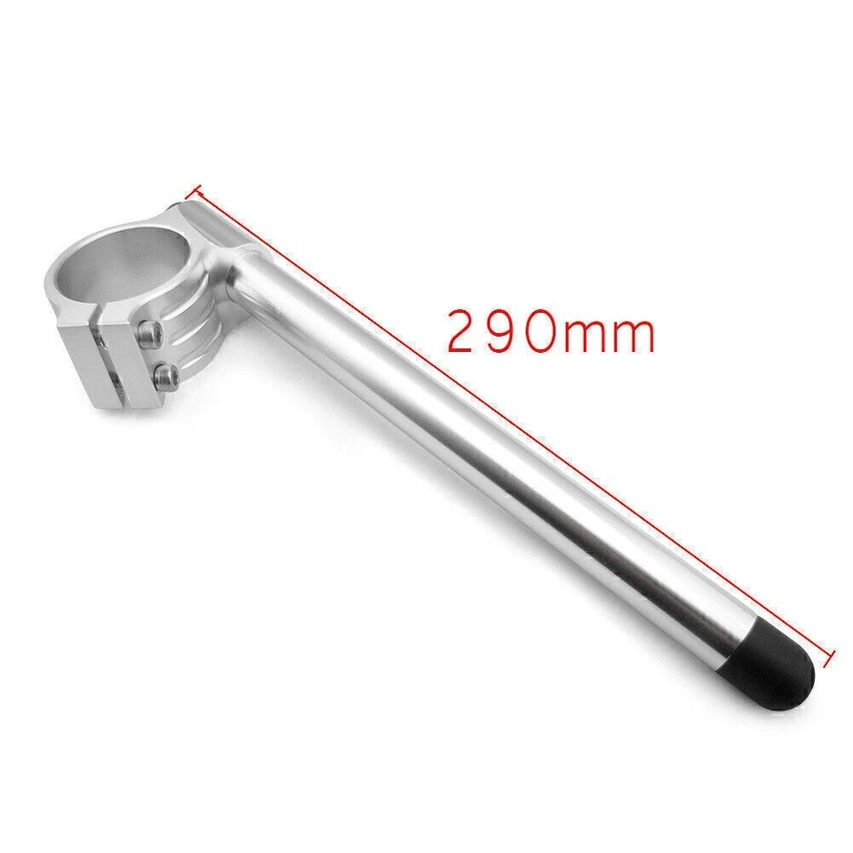 2x50mm Handle Bar Clip-On Bars ClipOns Fit Yamaha Ducati Honda Suzuki Cafe Racer - Image 2 of 4