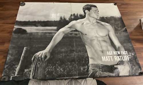Abercrombie And Fitch Huge Vintage Store Poster Rare 101in x 76in Used As Is ￼