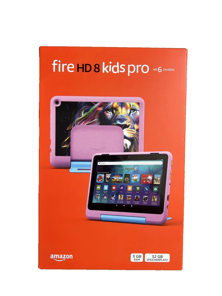 Fire HD 8 Kids Pro Tablet 2024 | 32GB | Kindersicherung | Löwen Design | NEU OVP - Bild 2 von 4