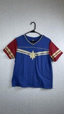 Camiseta Marvel Avengers Her Universe para mujer XS azul roja Capitana Marvel cuello en V