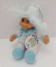 PAJAMA TROLL by Russ Doll Plush in blue tag attached item No 2332 Vintage