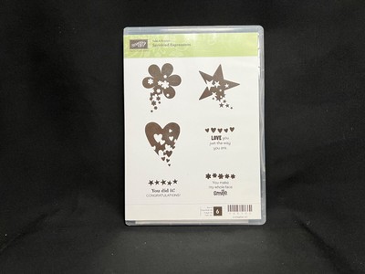 Stampin Up  -  2012 -  Sprinkled Expressions'' 6 piece rubber stamp kit *RETIRED*