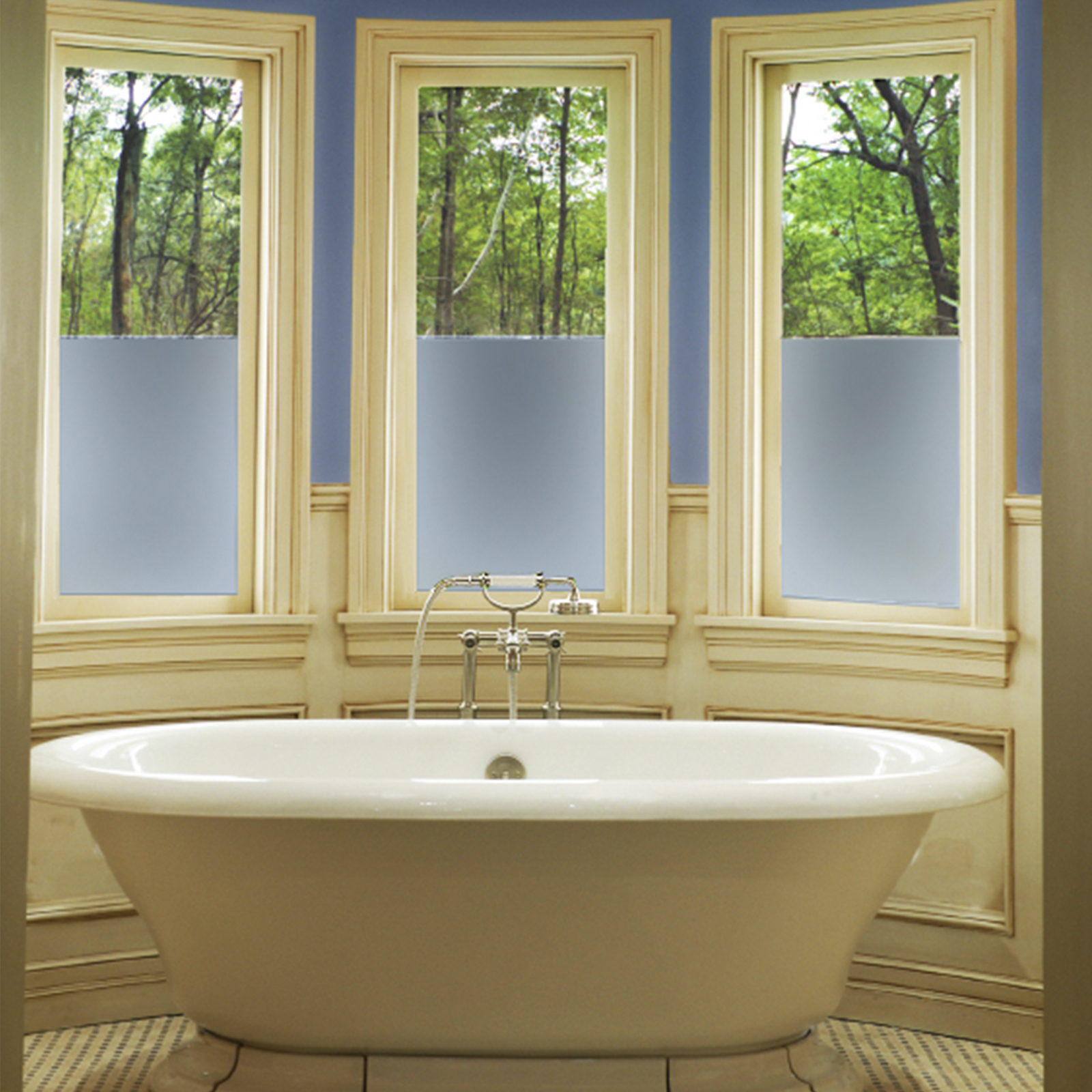 Frosted Window Film to Create Etched Privacy Glass Without Blocking The