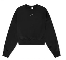Nike Women's Phoenix Fleece Oversized Crew-Neck Sweatshirt Black DQ5761-010 j