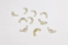 10 Pack 10-32 Nylon Wing Nuts - Off White(Natural Nylon Finish) WN10-32N