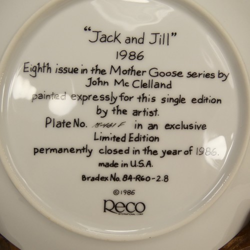 1986 "Jack and Jill " by John Mc Clelland Mother Goose Plate RECO FLJBA - Picture 12 of 12