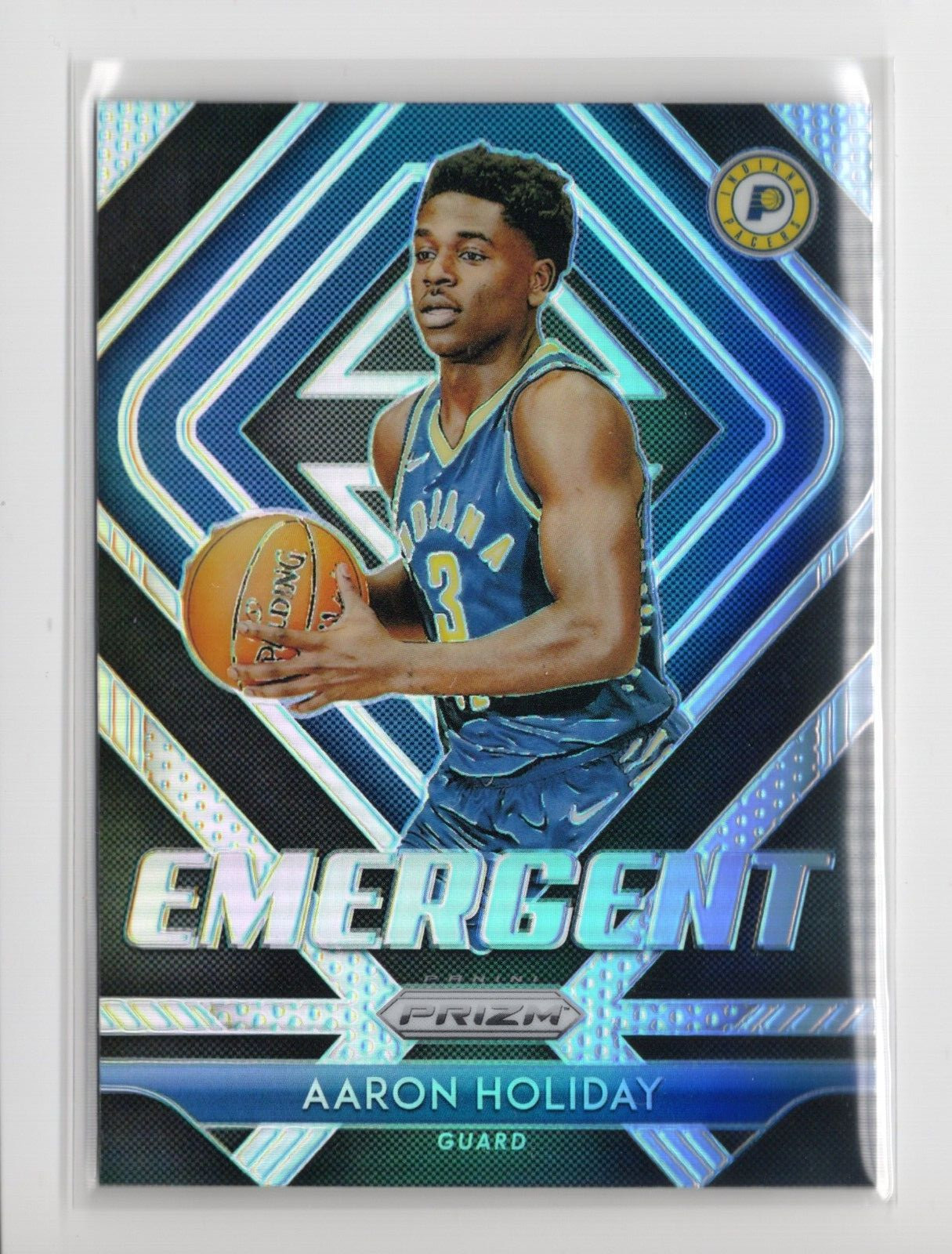2018-19 Prizm Aaron Holiday #23 Silver Emergent Rookie Indiana Pacers