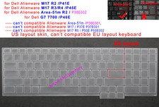Keyboard Skin Cover for Dell Alienware m17 R2/R3/R4,G7 7700,P38E002,P41E,P46E