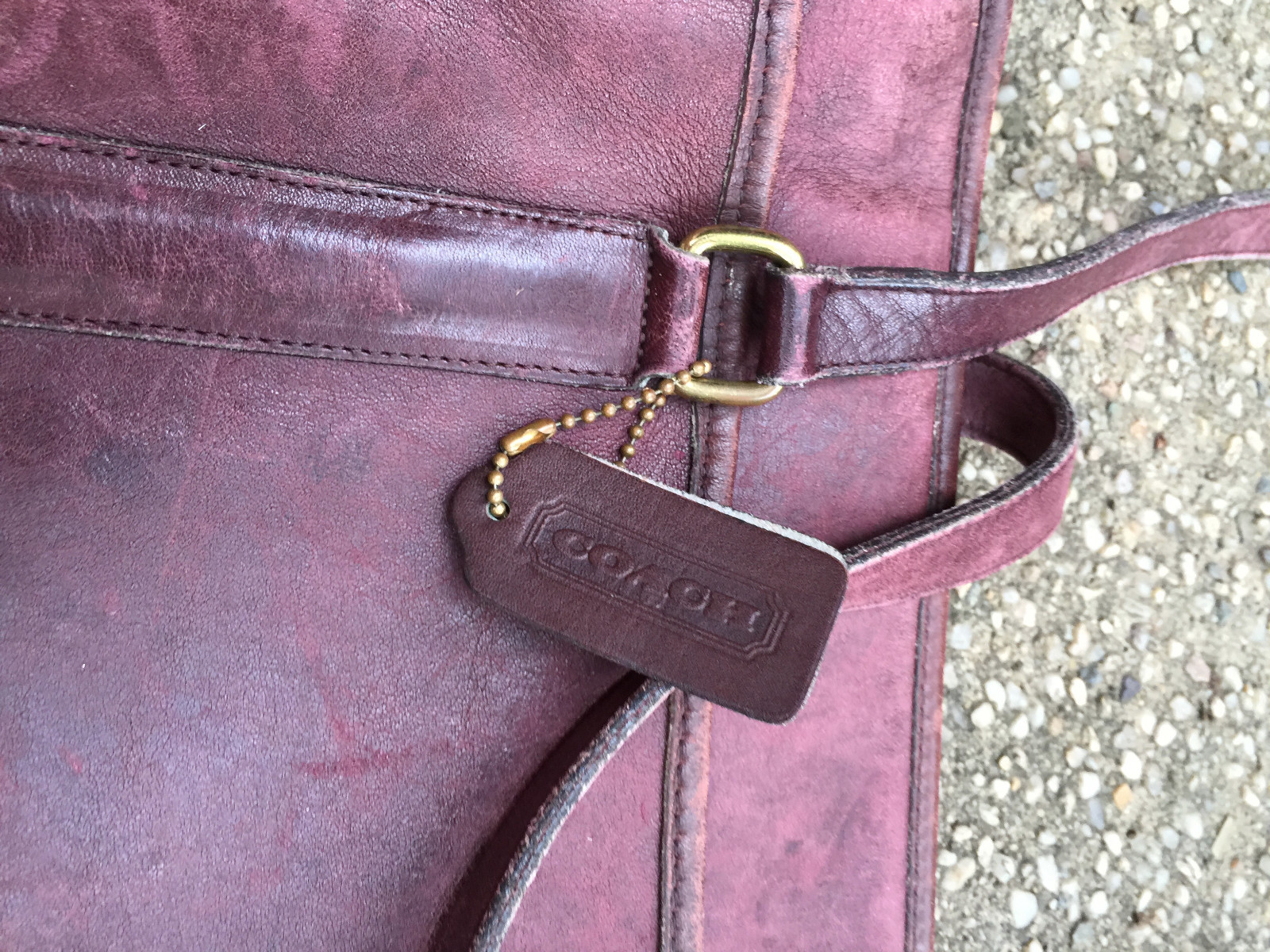 Vintage Coach brown leather laptop bag briefcase Gem