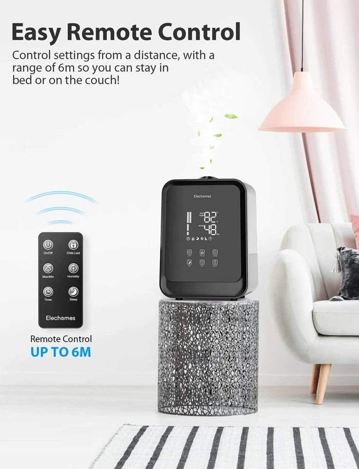 Elechomes HTJ-2119 Ultrasonic Humidifier 4.5L Vaporizer Cool Mist for Large Room - Image 2 of 4