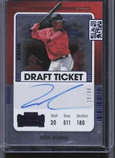 2021 Panini Contenders #PT-JE Jeter Downs Prospect Ticket Draft Blue #/99