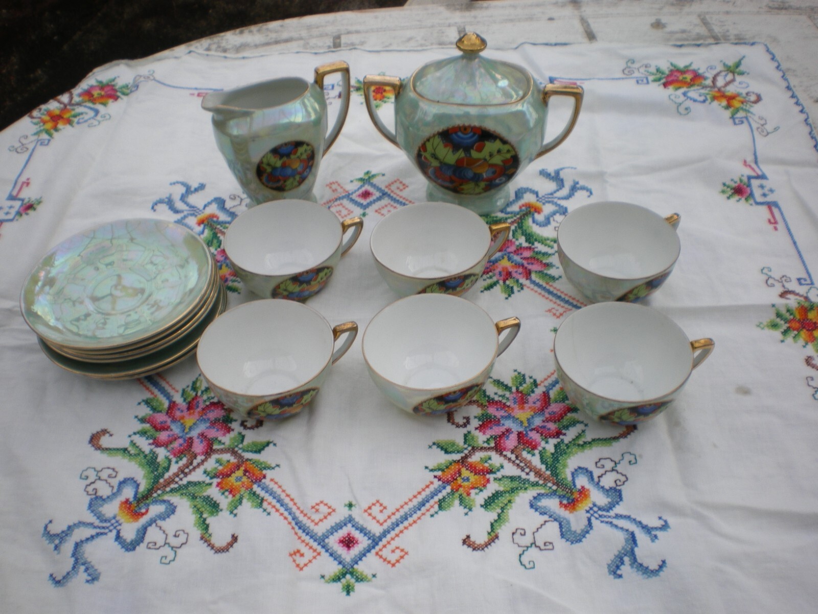 feines porzellan kaffeeservice victoria china gocheslowekia art deco