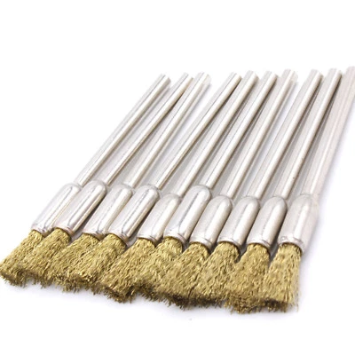 10x Messing Pinsel Topfbürste Drahtbürste 5mm für Dremel Proxxon Schleifer
