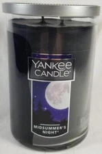 Yankee Candle MIDSUMMER'S NIGHT Large 2-Wick Tumbler Jar Black 22 oz Wax