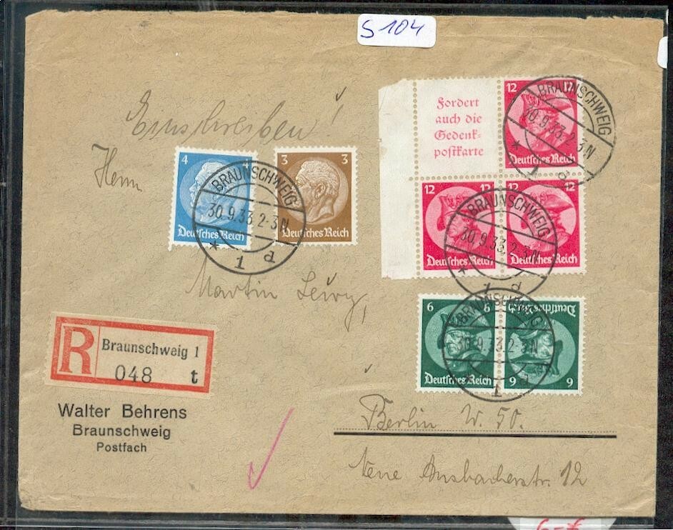 Dr. ZusDr. S104+K17 Beautiful Letter 180EUR (G0647)