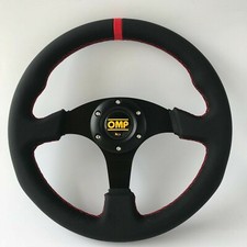 330mm Red Stitch Red Strip Flat Steering Wheel For Racinghub Boss Spc Momo Ndrif