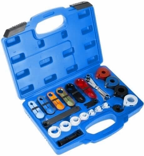 22PCS Master AC Fuel Line Transmission Oil Cooler Line Quick Disconnect Tool Set