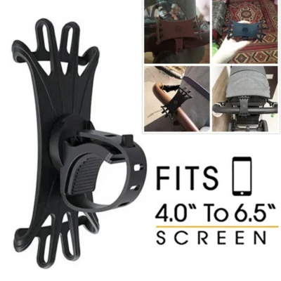 360°Mobile Phone Holder Silicone For Bicycle Pram Shockproof Bracket