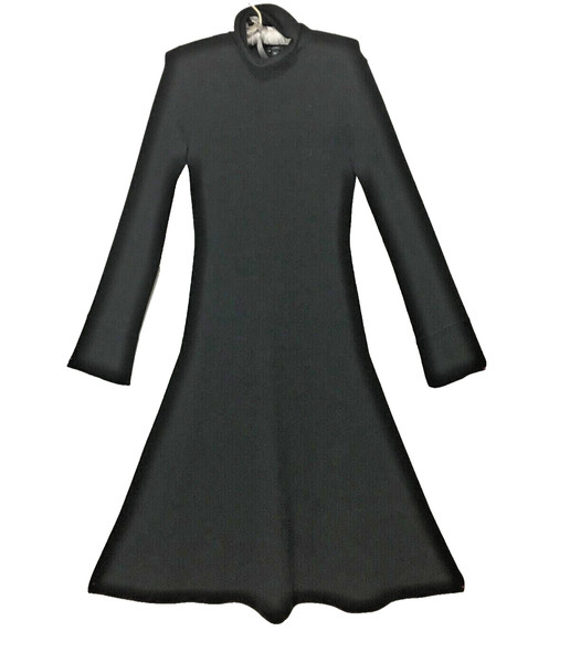 Joseph black silk blend midi knit dress, sz. 10/S RP$1295.00  near new
